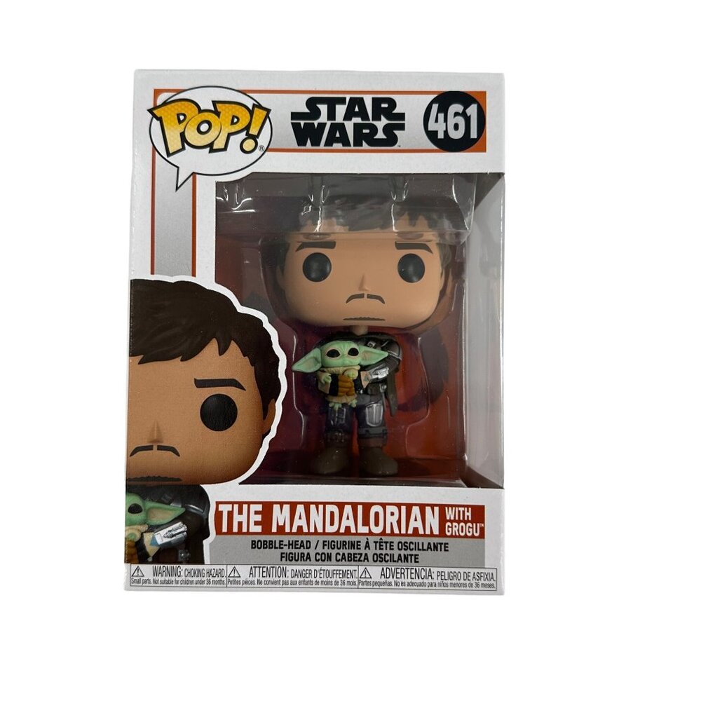 Funko Pop Star Wars The Mandalorian with Grogu Figurine NWT #461‎